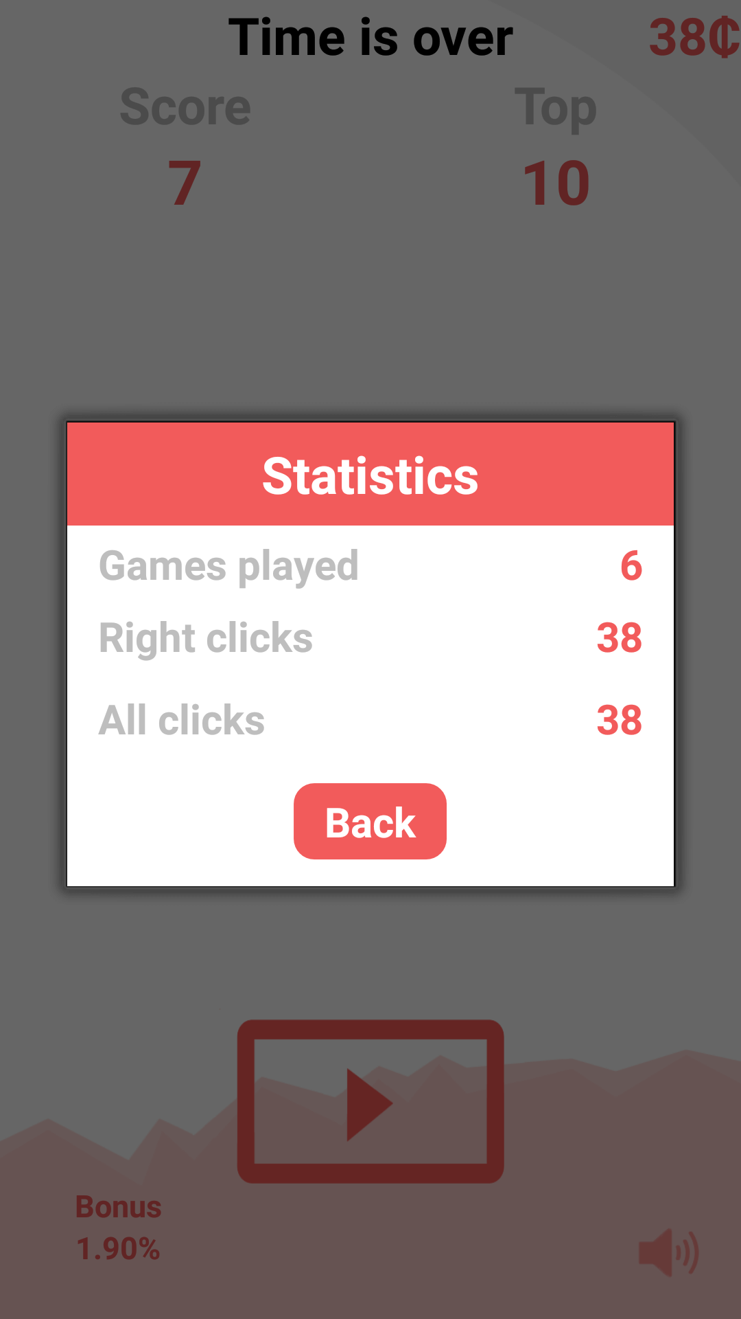 Color Match — game menu