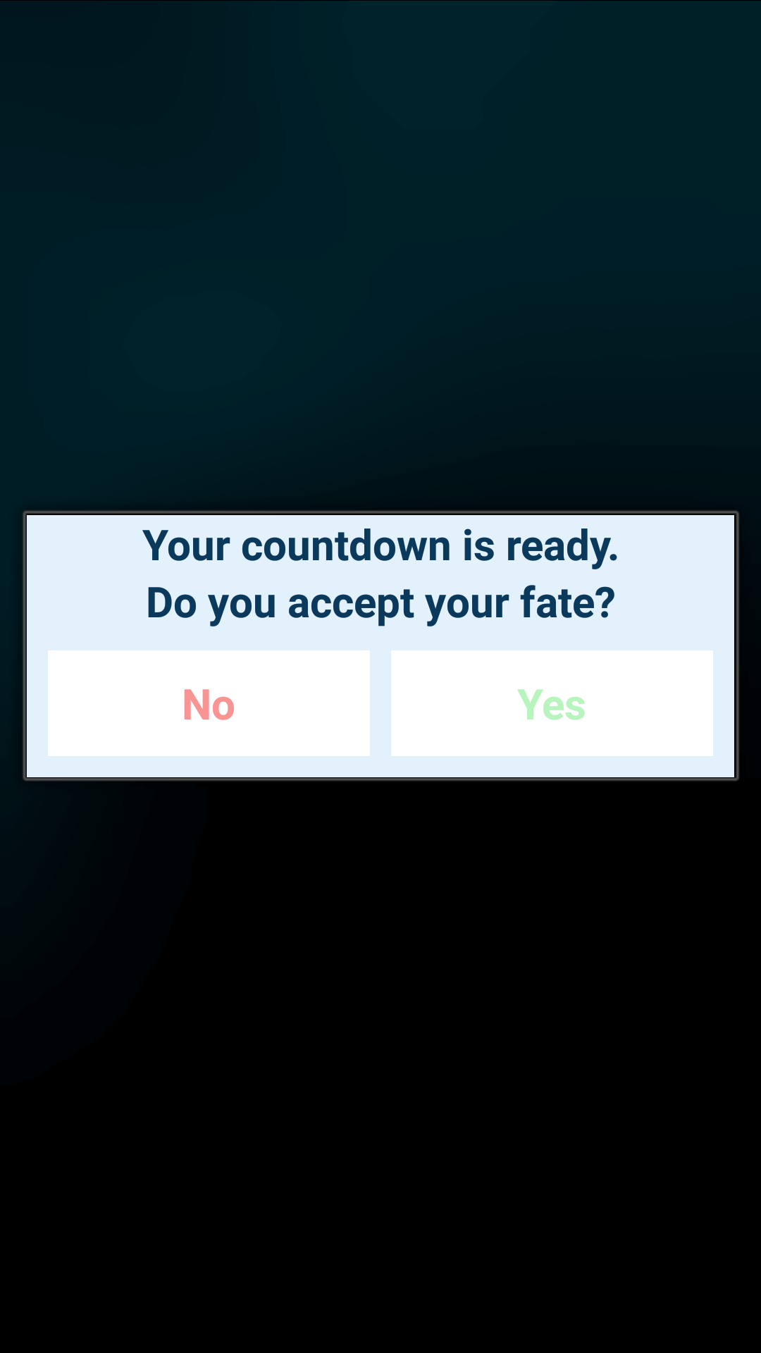 Countdown — timer setup screen