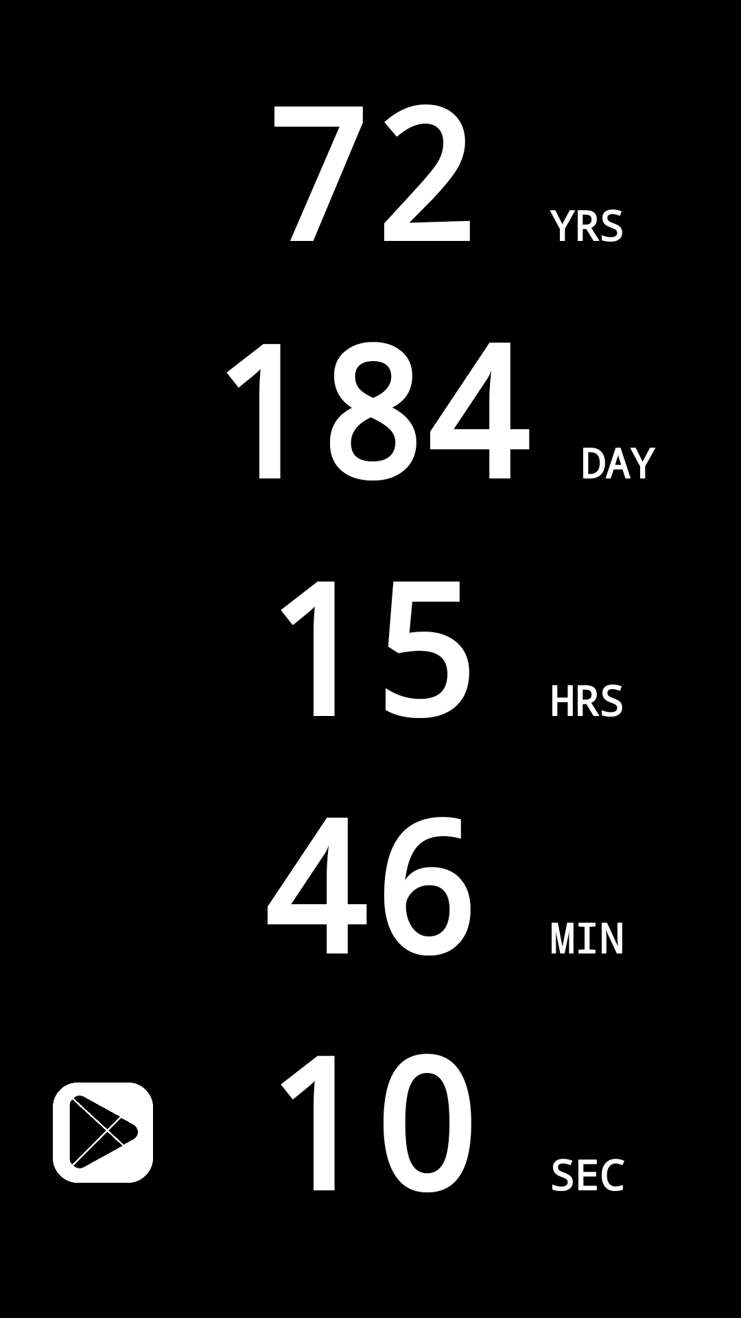 Countdown — widget and interface style