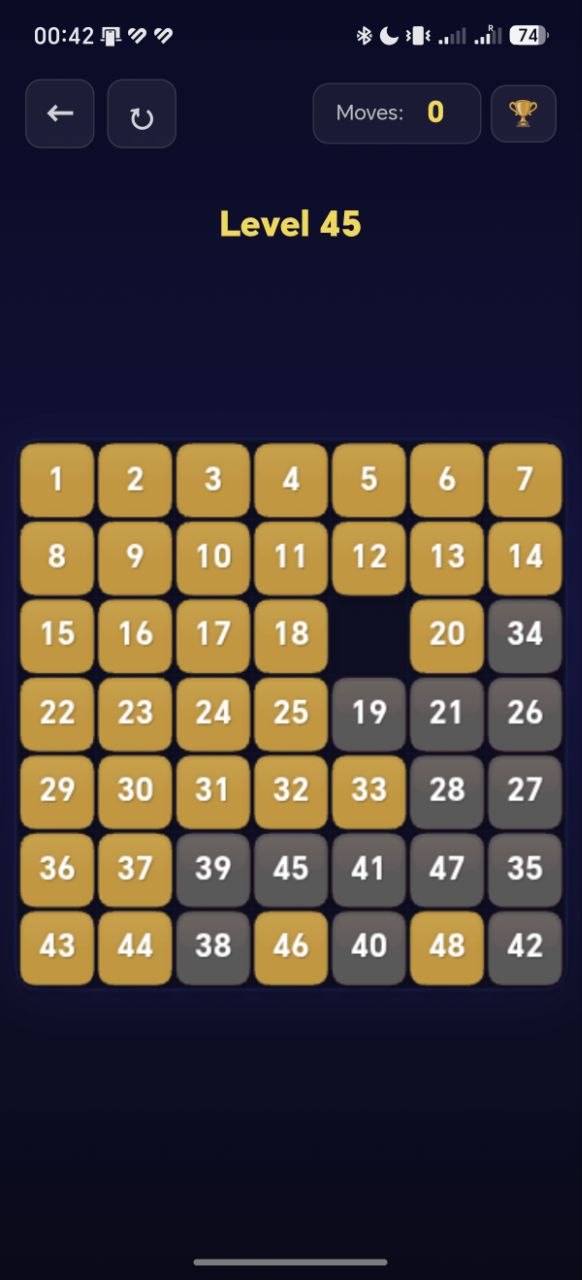 Fifteen Puzzle — game menu
